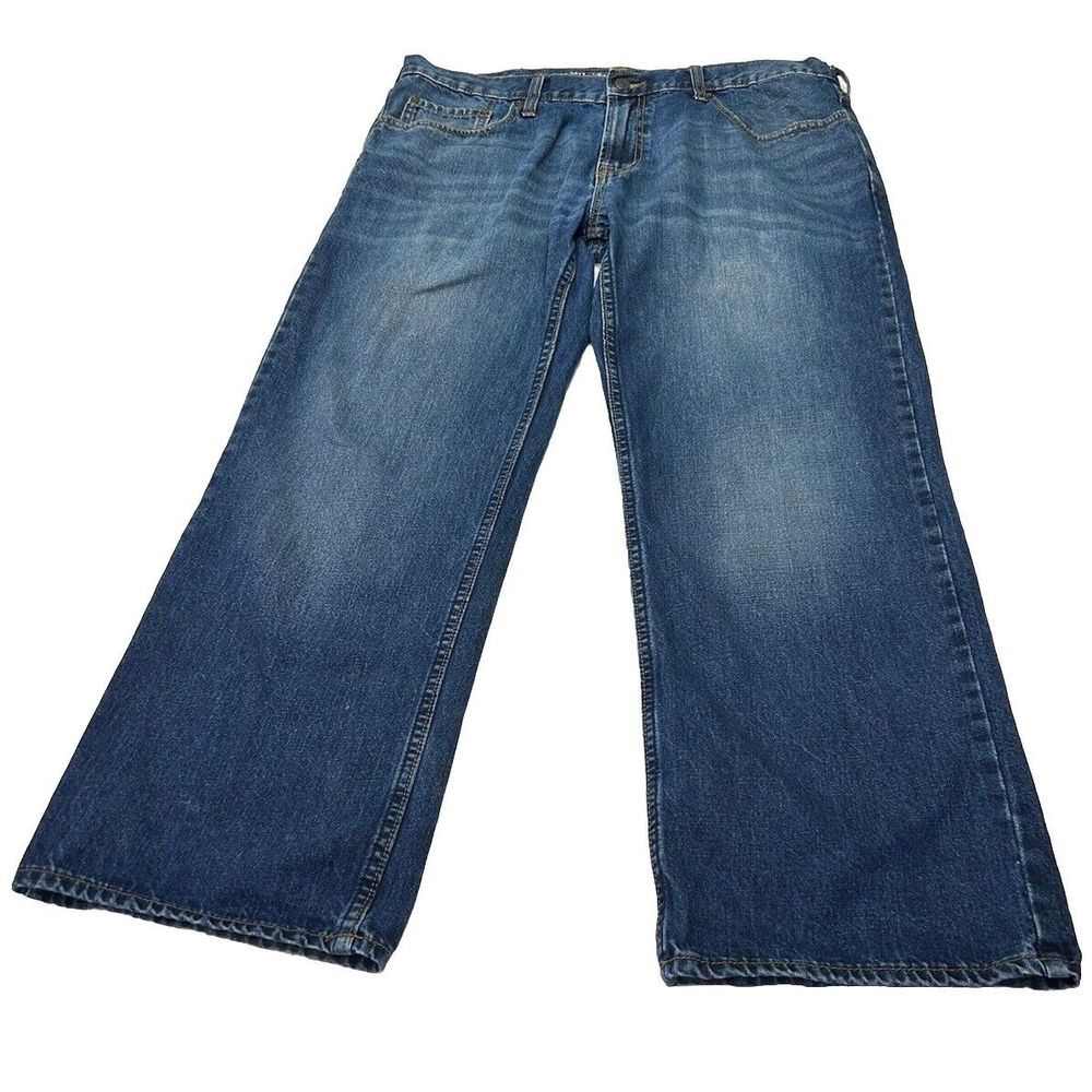 Old Navy Men's Jeans Size 38 X 30 Medium Wash Blue Denim Loose Fit Straight Leg